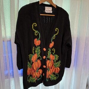 Vintage Marisa Christina Cardigan Sweater Fall Pumpkin 1X